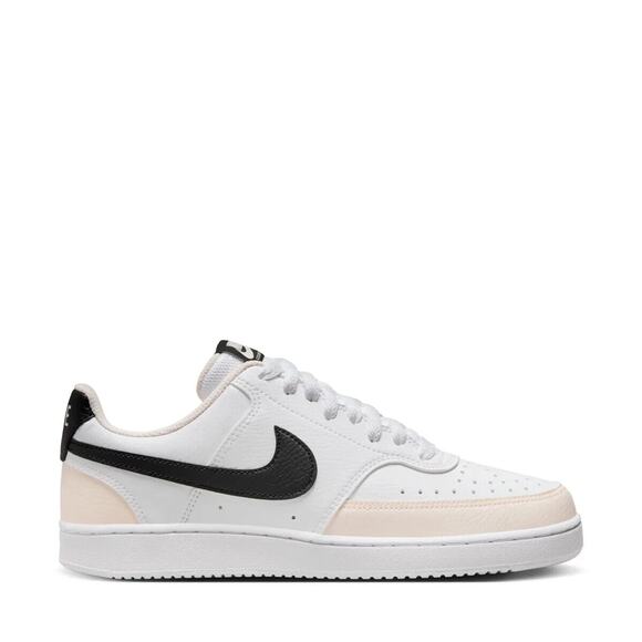 NIKE Court Vision Low Next Nature - Womens 5.5 -White / Black/ Light soft pink - Picture 3 of 5